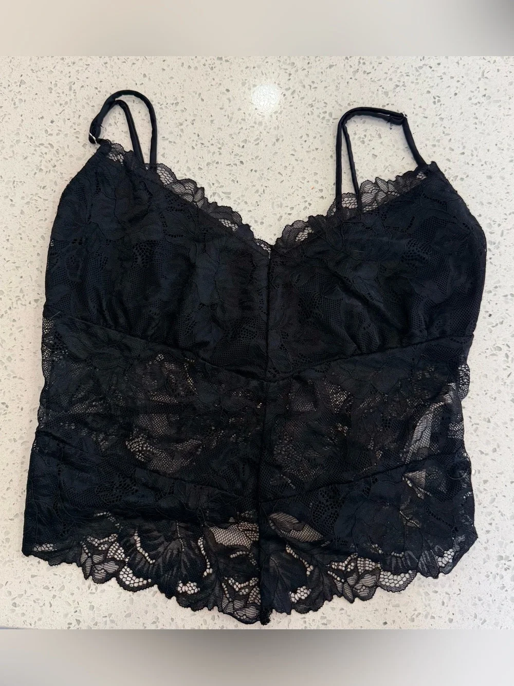 NEW Free People Heart Eyes Cami in Black Size XS